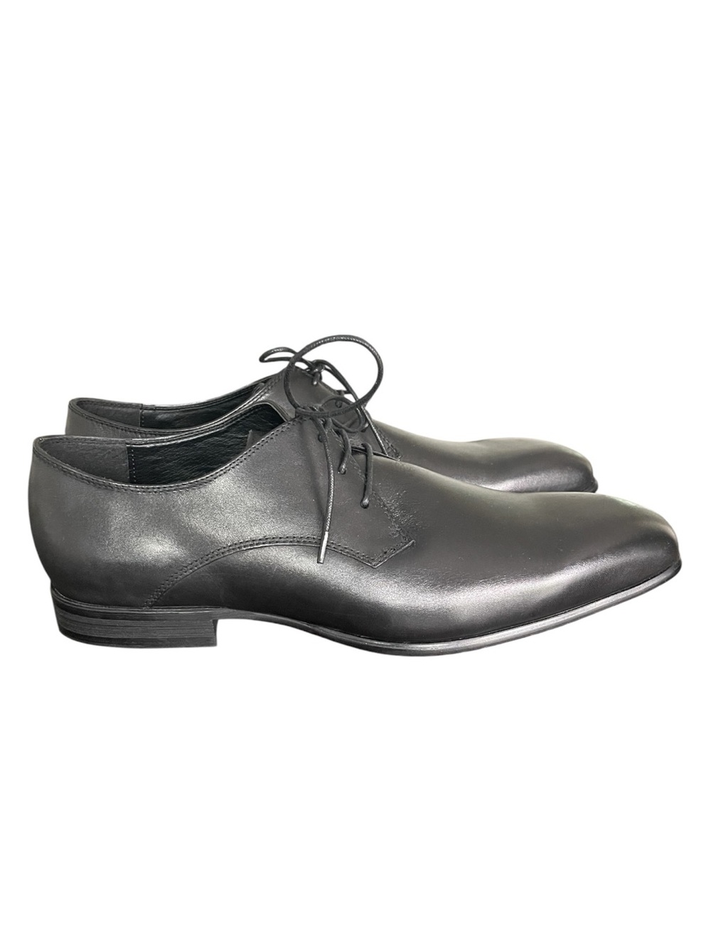 Steve Madden Black Leather Lace-Up Derby Shoes (10M)